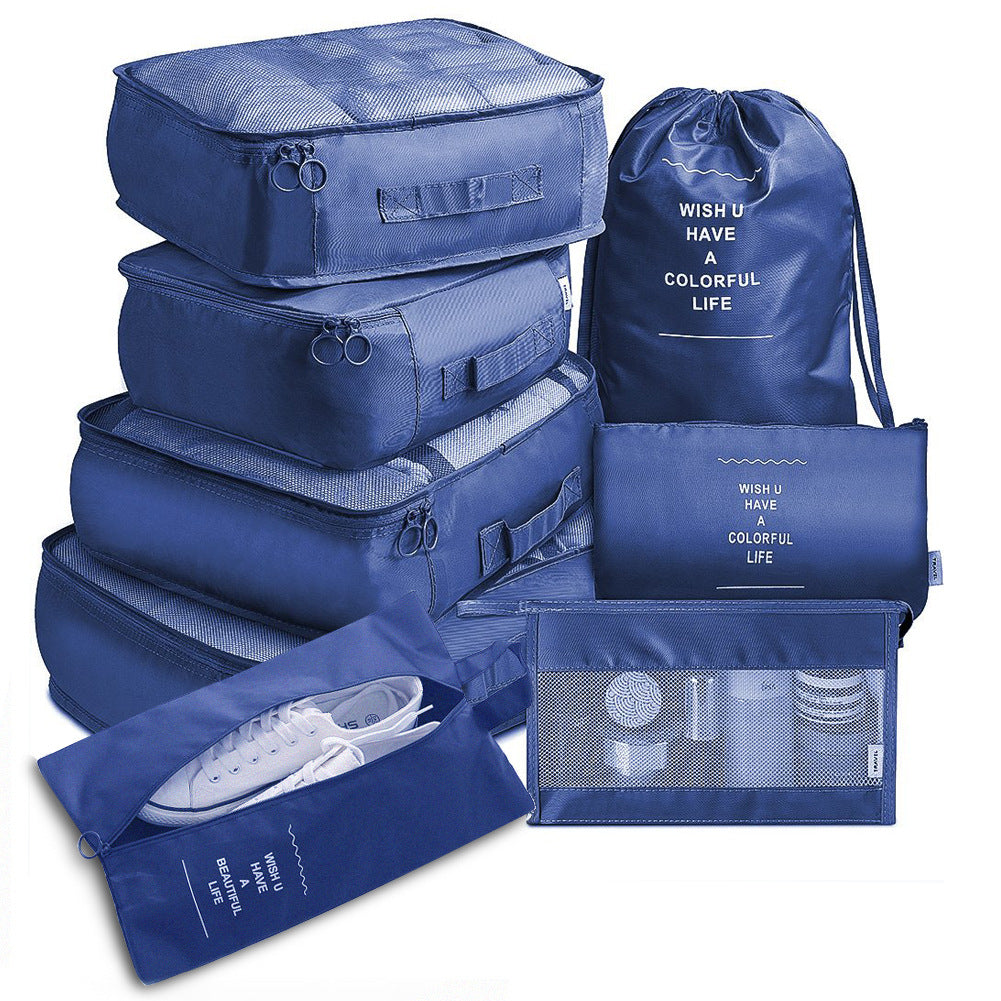 VN 8-piece packing cube set in navy
