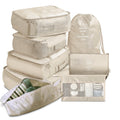 VN 8-piece packing cube set in beige