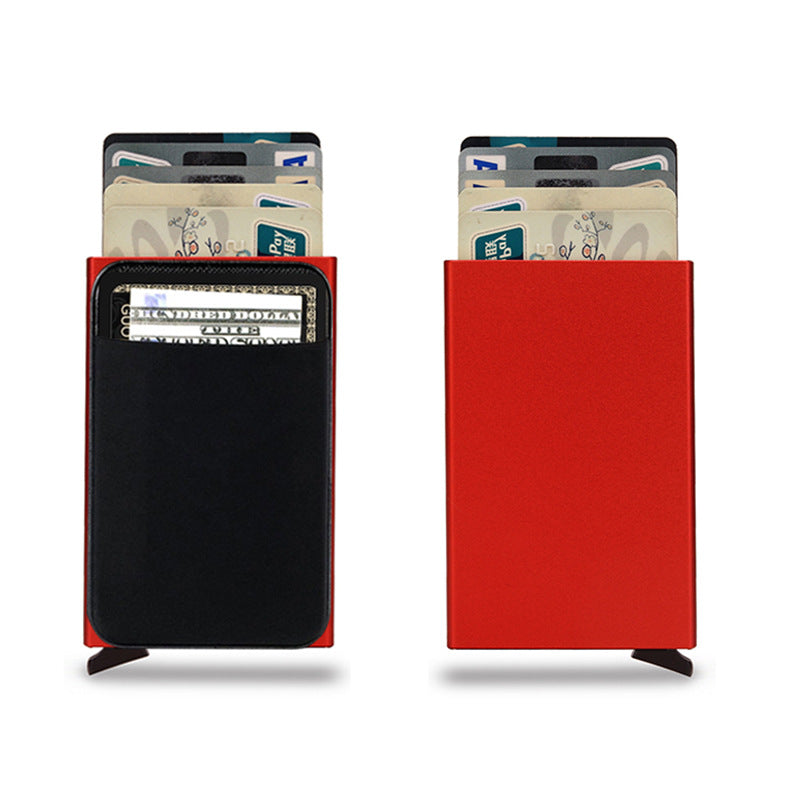 Pop-up card holder in red