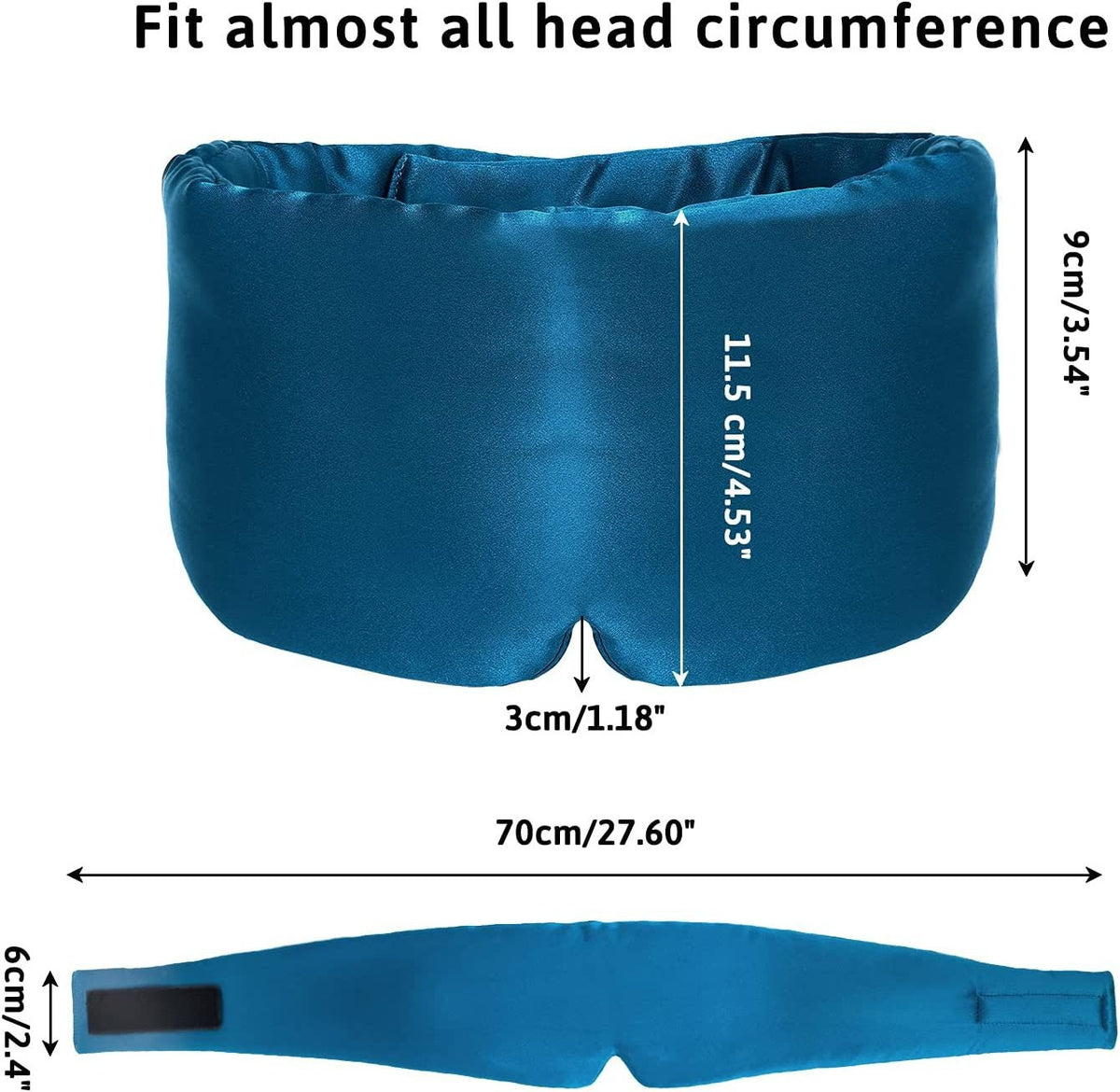 VN Satin-Feel Sleep Mask - Soft Full-Coverage Eye Mask