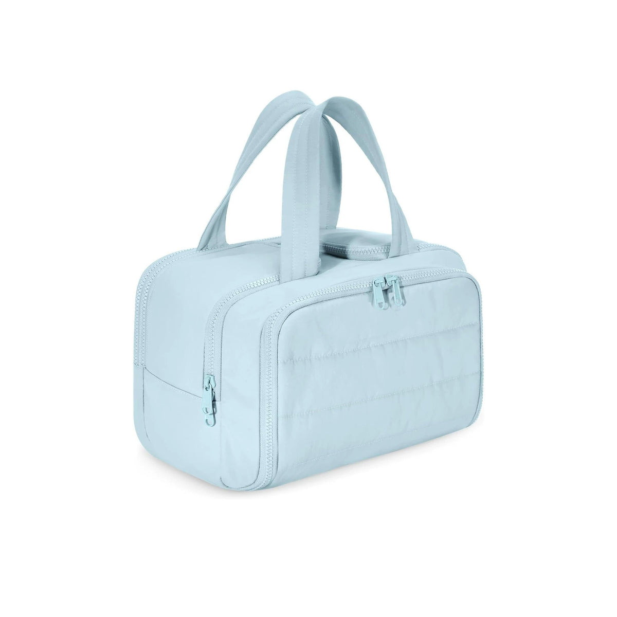 VN Quilted Toiletry Bag - Wide-Open Travel Wash Bag