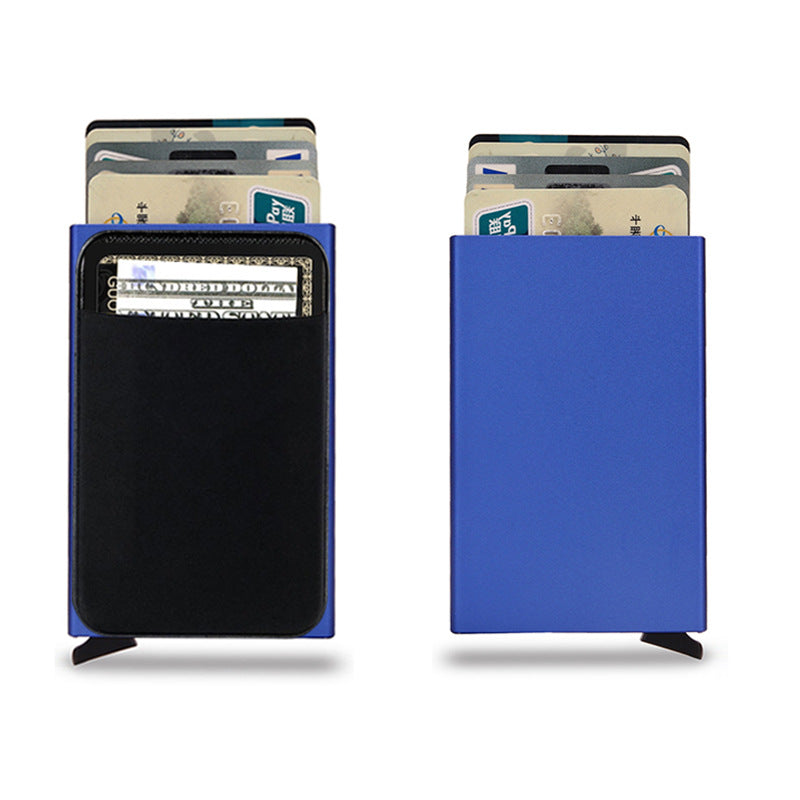 Pop-up card holder in blue